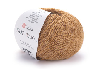 Yarn Art Silky wool 345 Karamelės ruda