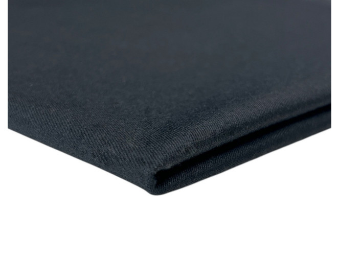 Medvilninis audinys su elastanu Juodas