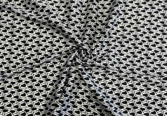 Armani silk Black patterns in white