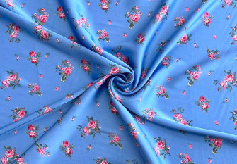 Armani silk Flowers in blue