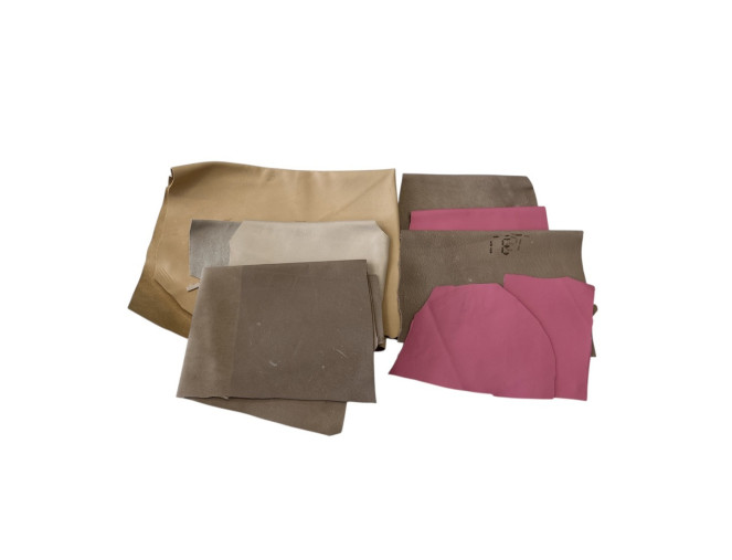 Natural leather scraps set No.30 | 0,226kg.