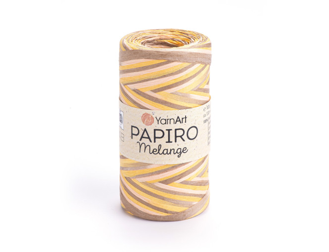 YarnArt Papiro Melange 2308 Geltona/ruda
