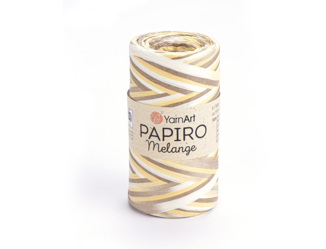 YarnArt Papiro Melange 2313 Geltona/balta