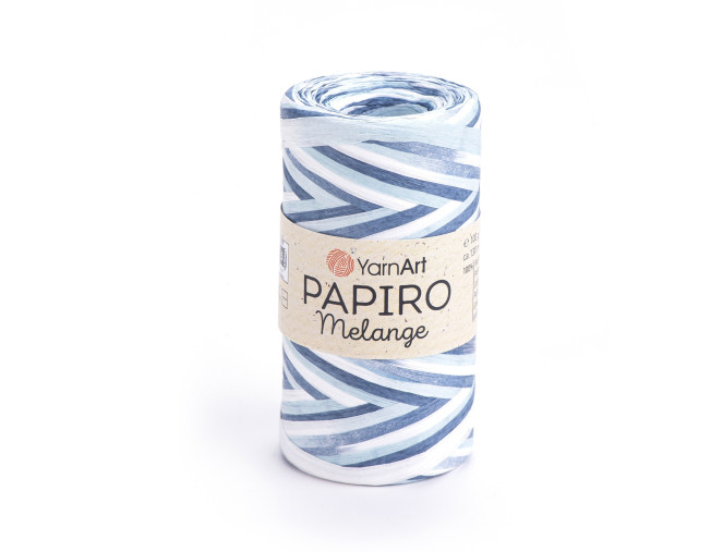 YarnArt Papiro Melange 2311 Mėlyna/balta
