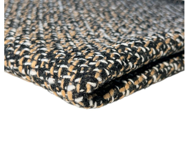 Wool tweed Black/beige