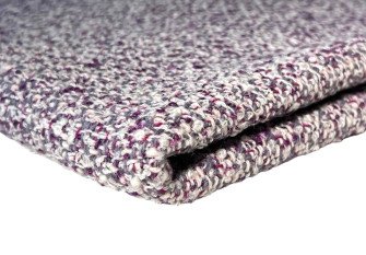 Wool tweed fabric Lilac
