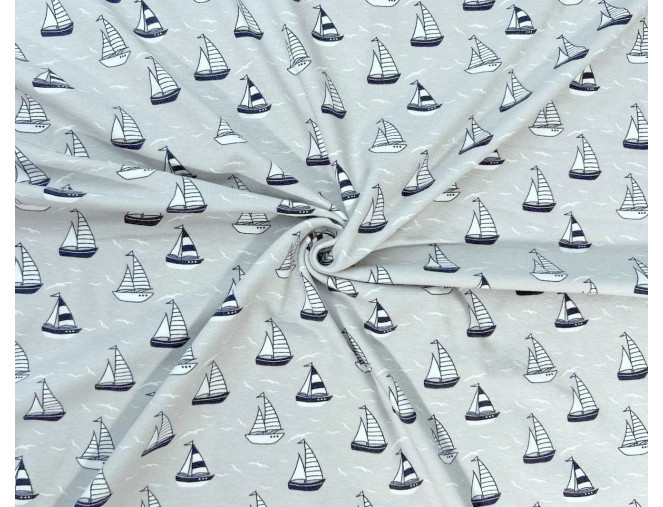 Cotton jersey Ships in grey