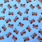 Cotton jersey Fire Brigade in light blue internetu