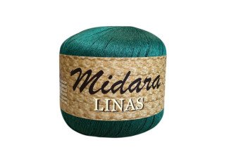 Lininiai siūlai 100gr Tamsiai žalia 457 | 600m