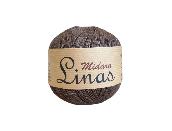 Linen yarn 100gr Dark brown 888 | 315m