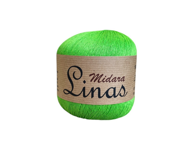 Linen yarn 100gr Neon green 200 | 600m