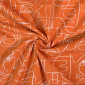 Cotton jersey Forms in orange