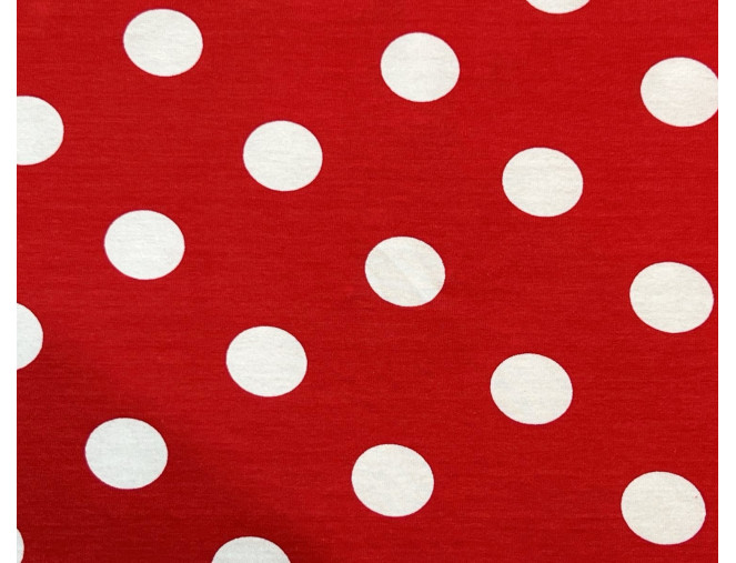 Medvilninis trikotažas (jersey) Balti burbulai raudoname internetu