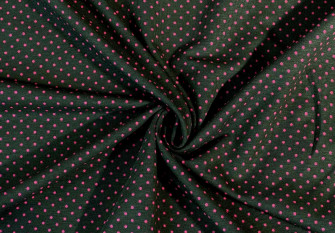 Cotton jersey Pink polka dots in dark grey