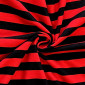 Cotton jersey Red and black stripes