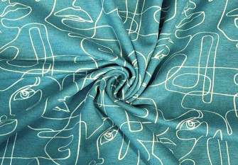 Cotton jersey Forms in blue