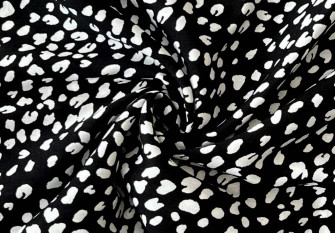 Viscose fabric White spots on black