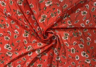 Chiffon in daisy red