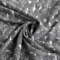 Dress fabric Black patterns in white