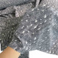 Dress fabric Black patterns in white pigiau