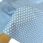 Cotton fabric White bubbles in light blue pigiau