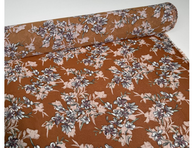 Chiffon Flowers in brown internetu