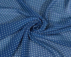 Chiffon White dots in blue