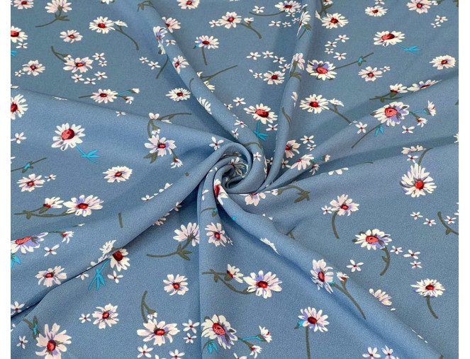 Chiffon Flowers in sky blue