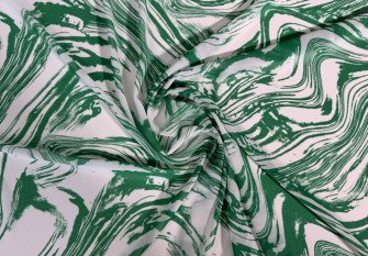 Chiffon Green patterns in white