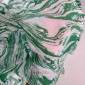 Chiffon Green patterns in white pigiau