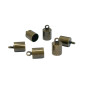 Finishing piece with eyelet 10mm 6pcs Brass