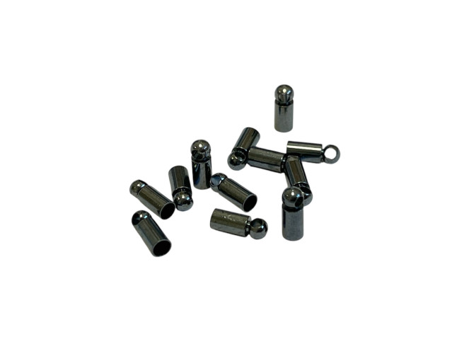 Užbaigimo detalė su kilpele 8mm 60vnt Tamsinto nikelio