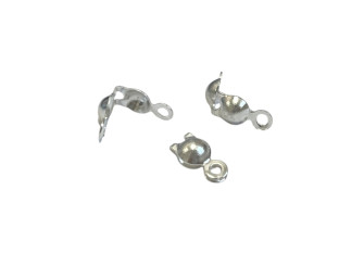 Finishing piece with eyelet 4mm Silver
