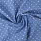 Thin denim White polka dots in light blue