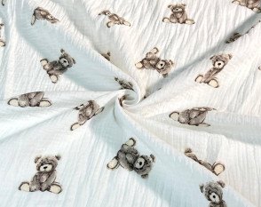 Muslin Bears in white