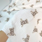 Muslin Bears in white pigiau