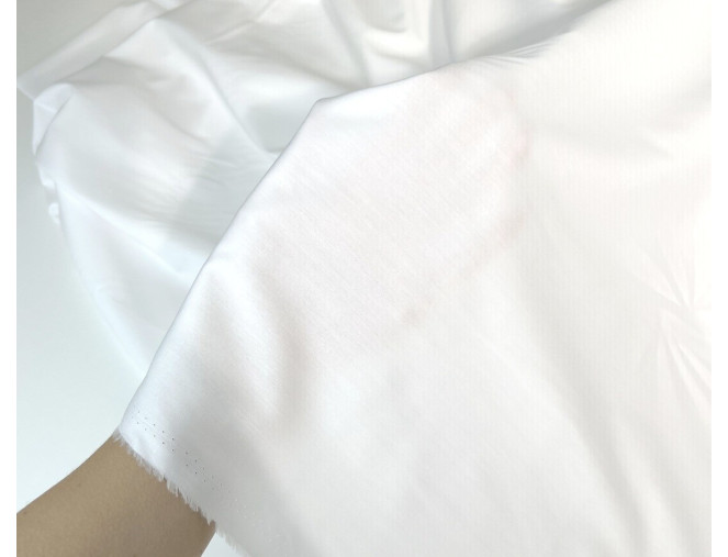 Bio Poplin fabric White pigiau