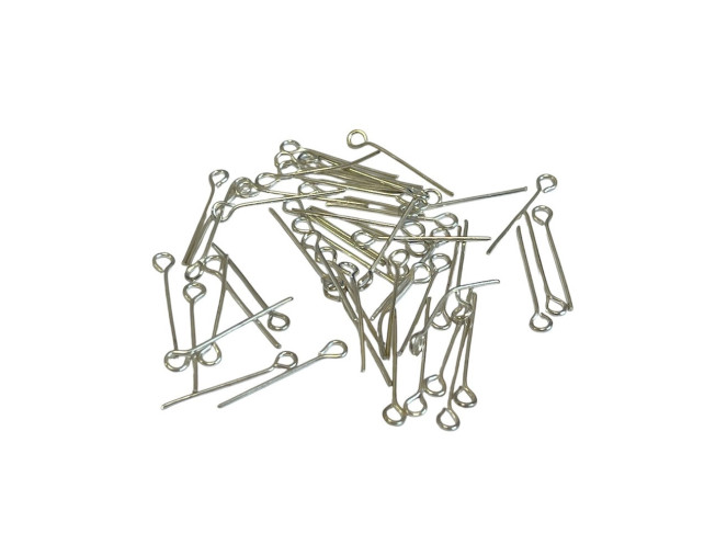 Pins with loop 20mm Nickel