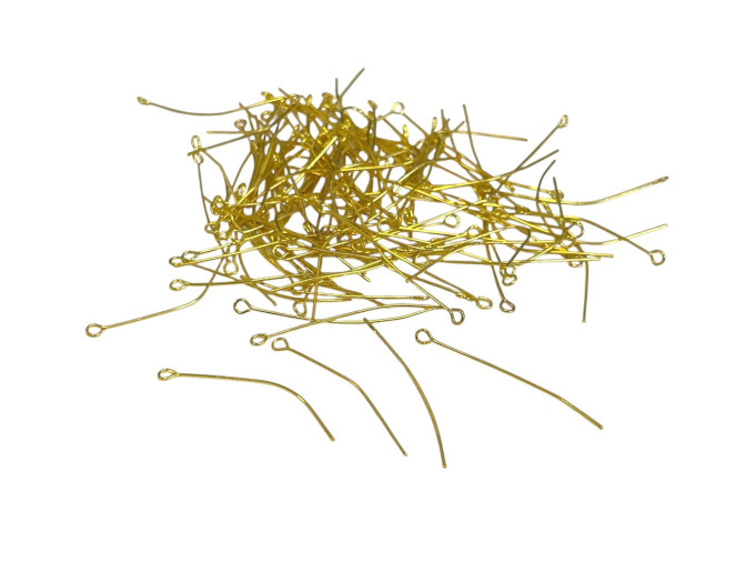 Pins with loop 30mm Gold