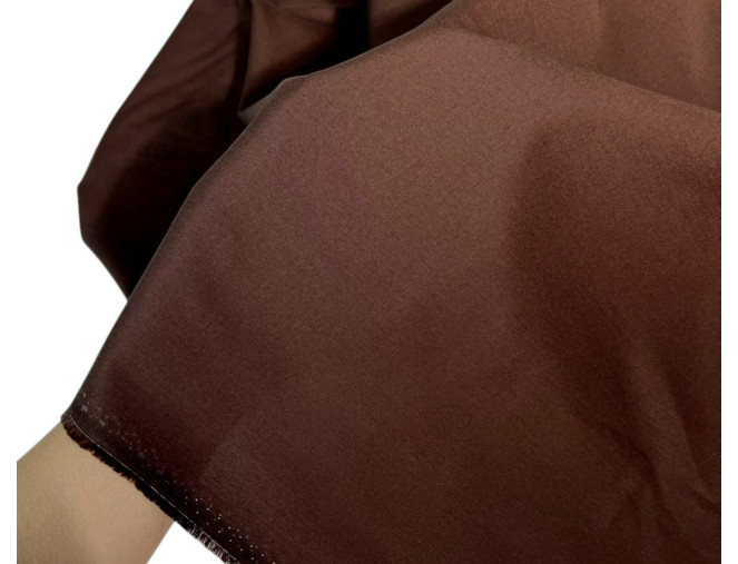 Bio Poplin fabric Brown pigiau