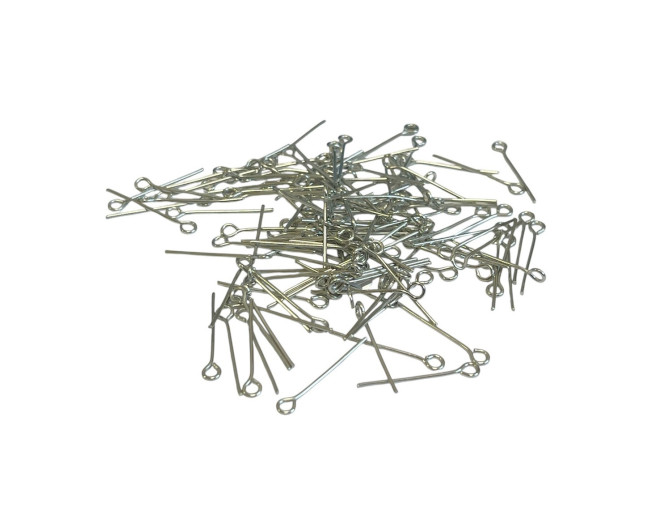 Pins with loop 20mm Nickel