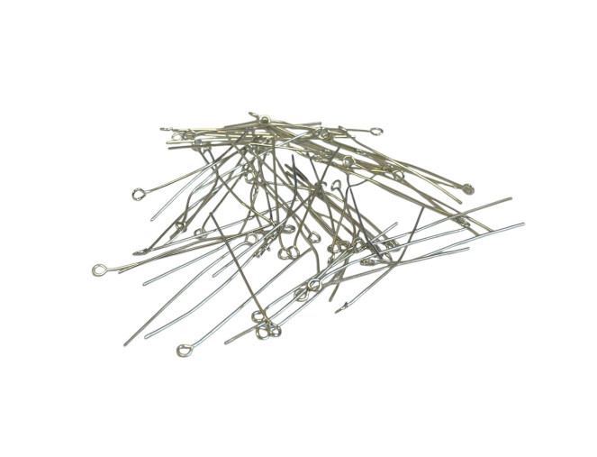Pins with loop 45mm Nickel