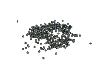 Karoliukai 1mm Tamsinto nikelio