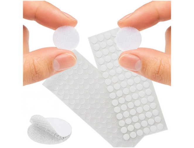 Velcro stickers with adhesive 18mm | White 250 pairs