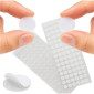 Velcro stickers with adhesive 18mm | White 250 pairs