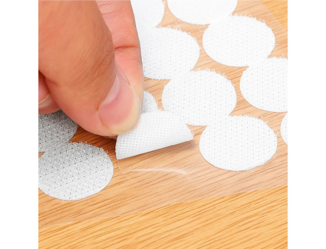 Velcro stickers with adhesive 18mm | White 250 pairs internetu