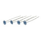 Hair clips Blue flowers 12mm 15pcs.