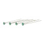 Hair clips Greenish crystals 7mm 21pcs.