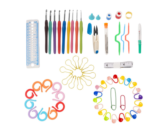 Mezgimo ir nėrimo rinkinys | 113 priedų pristatymas per 1-4 d.d.