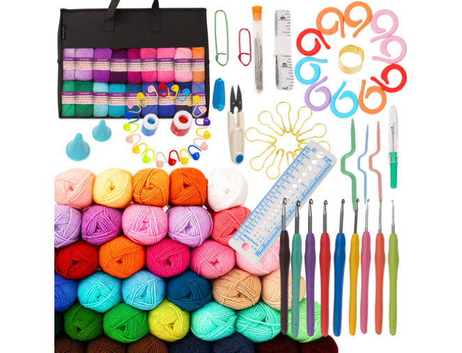 Mezgimo ir nėrimo rinkinys | 113 priedų